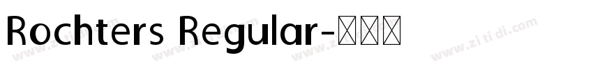 Rochters Regular字体转换